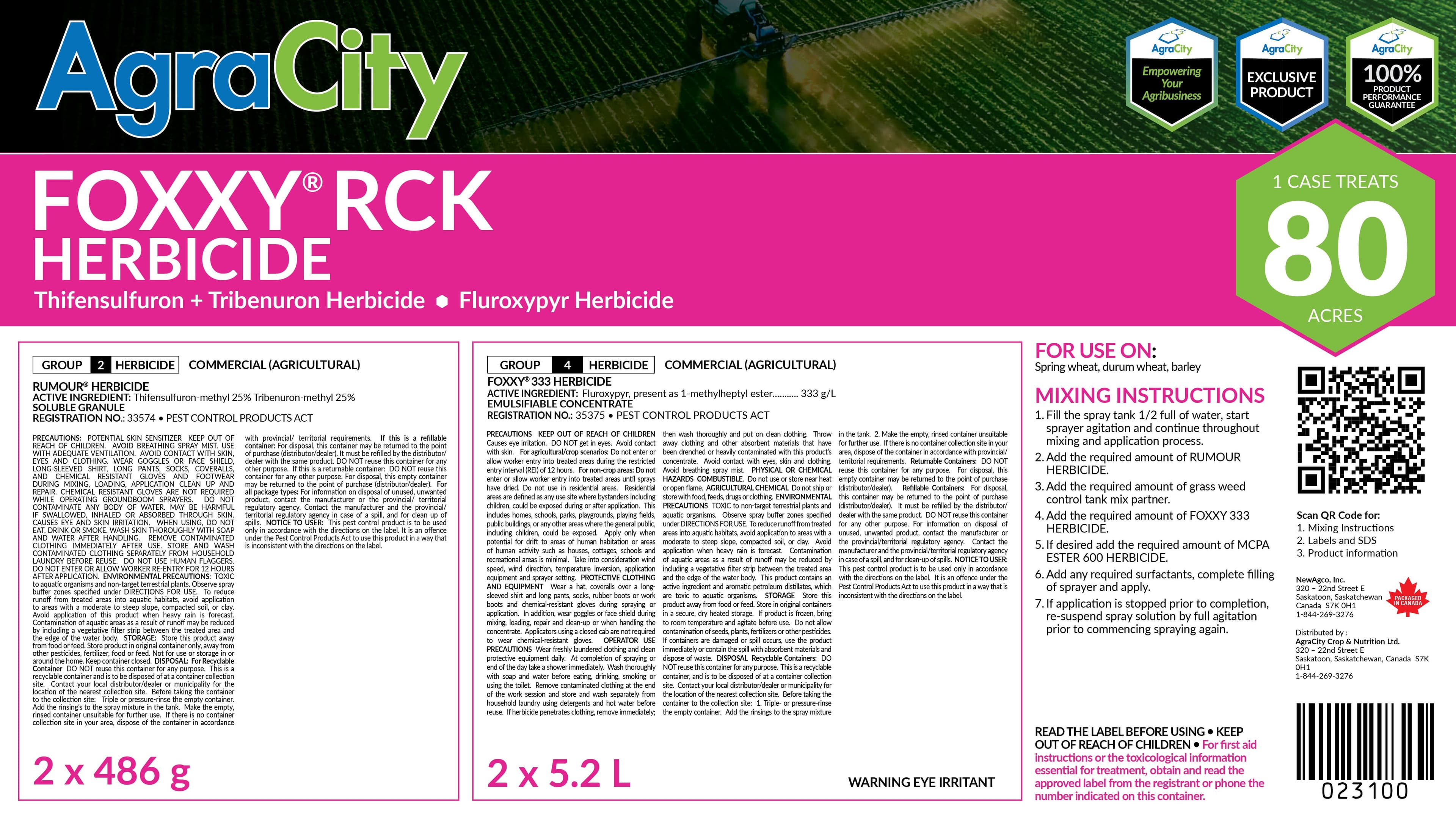 FOXXY® RCK II HERBICIDE